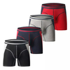 Atmungsaktive, gesplei&szlig;te, zweifarbige Herren-Boxershorts aus Baumwolle