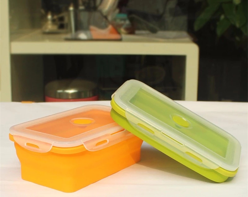 4 Pcs Silicone Lunch Box, Lunch Container, Foldable Silicone Lunch Box