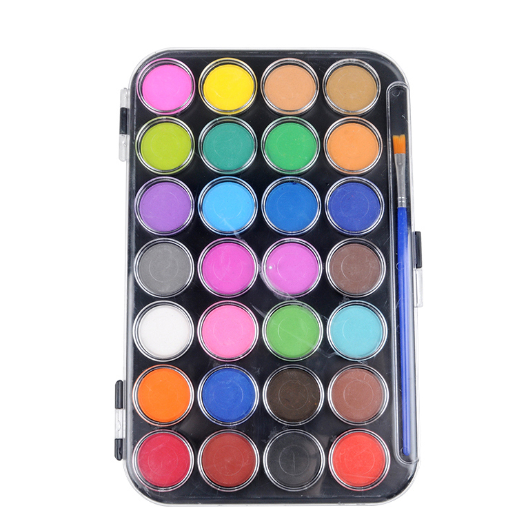 28pcs Solid Watercolour And 1pc Brush Set Dia. 2.8cm