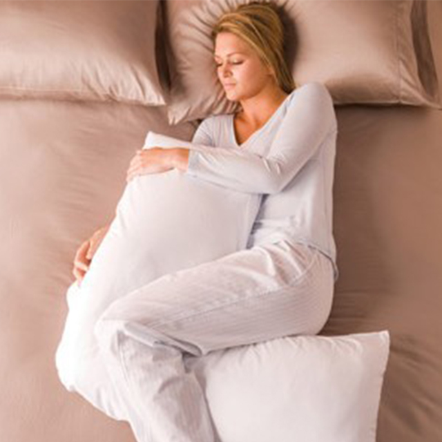 Healthy Polyester V Shape Side Sleeper Memory Foam Body Pillow 