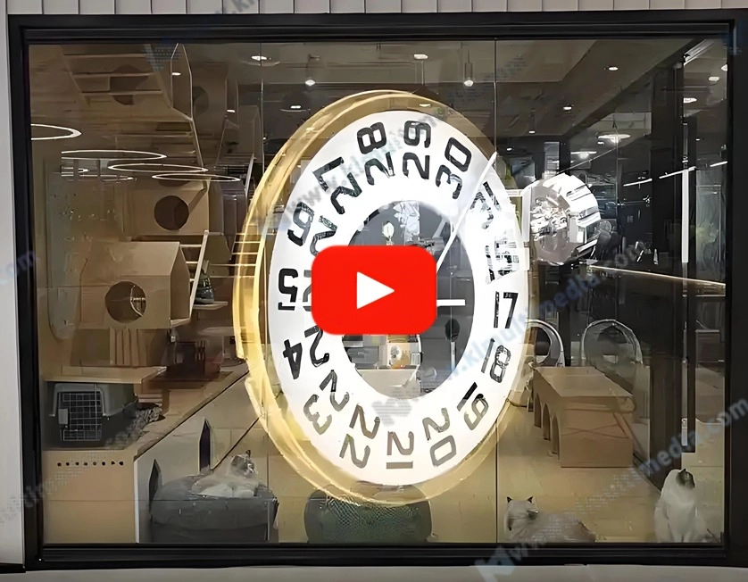 شاشة LED ثلاثية الأبعاد شفافة