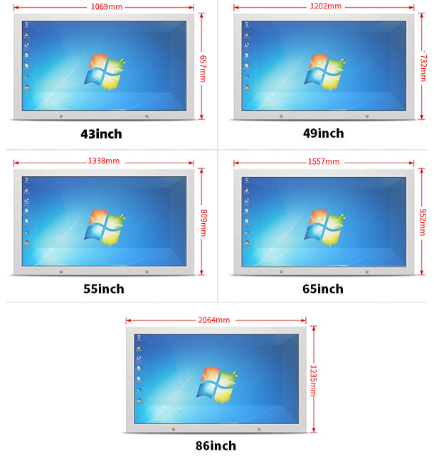 حجم عرض LCD الشفاف