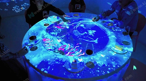 circular interactive touch table large