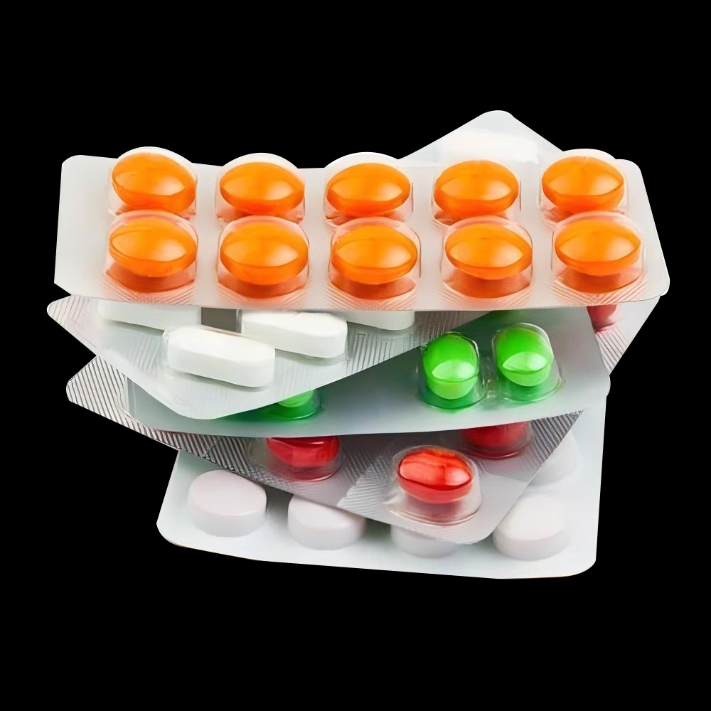Kapselblisterverpackung mit Hart-PVC-Folie