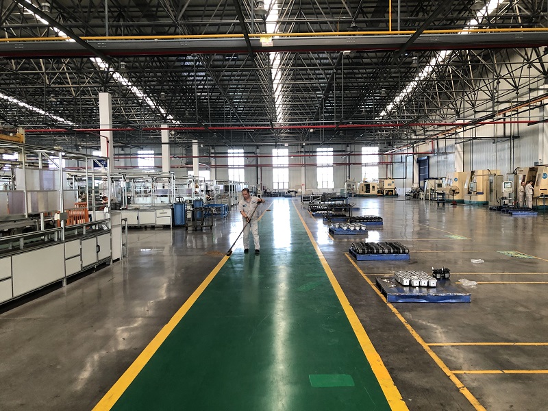 그린 유압공장의 무편집 영상