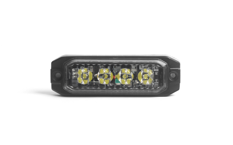 TOPTREE 4 مصابيح LED عالية الطاقة نحيفة ضوء تحذير كهرماني أحمر أزرق وامض أضواء ستروب بيضاء عكسية