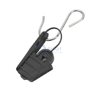 Plastic drop wedge clamp for flat fo drop cable
