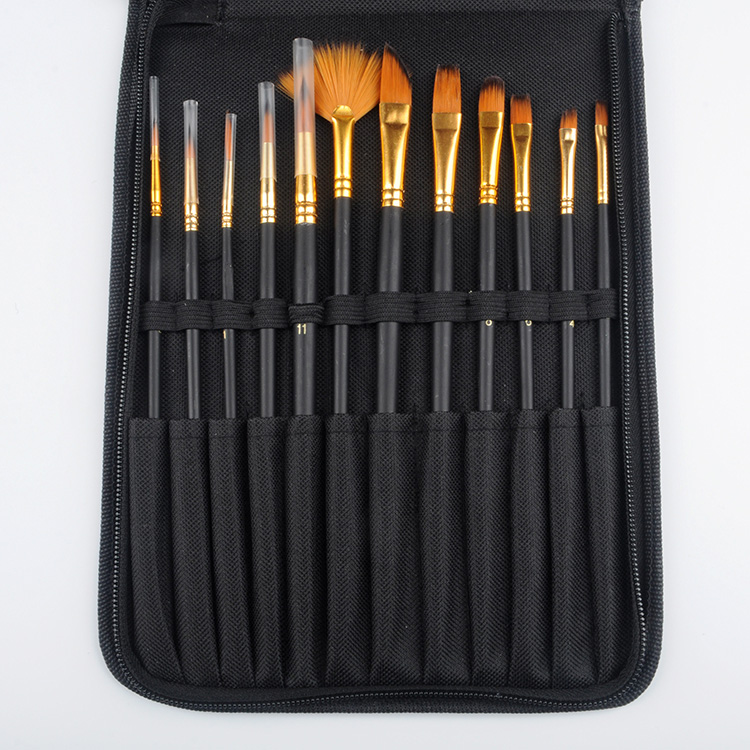 Acrylic Paint Brushes Set 12 Brushes and 1 Palette