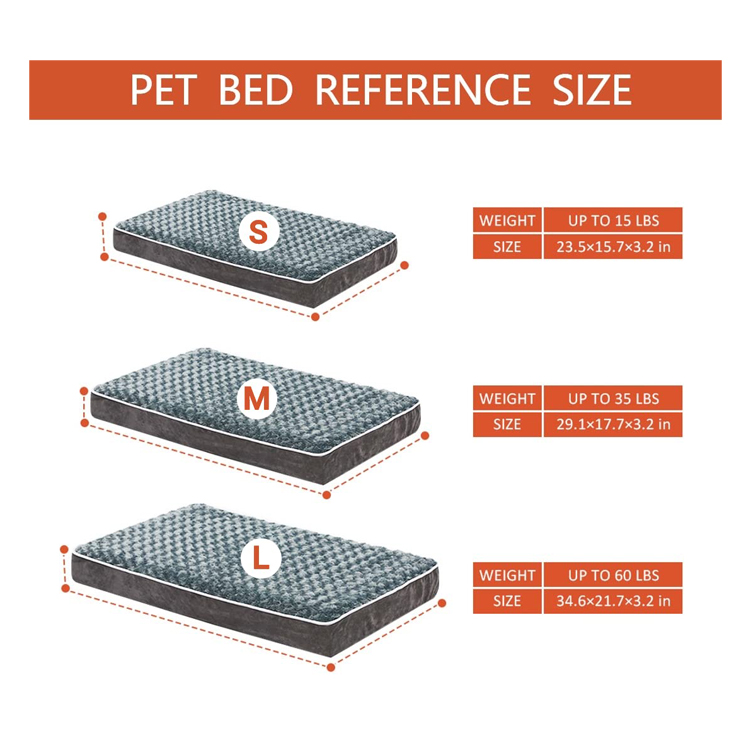 Classic Design Soft Hard-wearing Velvet Pet Bed for Dog with Anti-slip Bottom