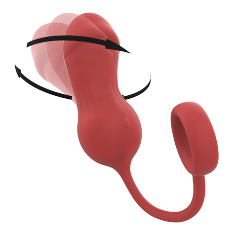 Vibrador de huevo de amor vibratorio giratorio