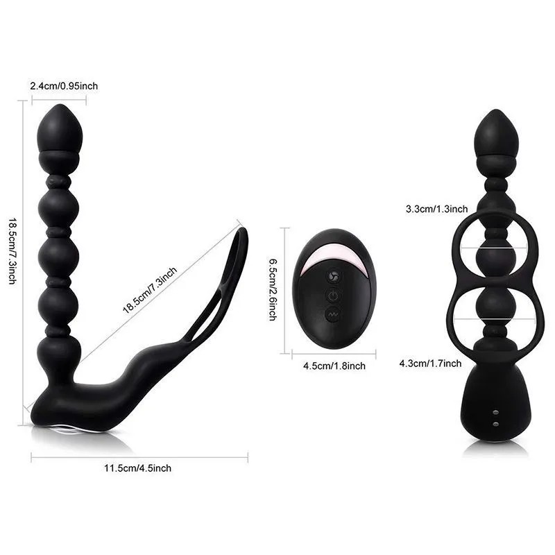 Estimulador ergon&ocirc;mico de pr&oacute;stata com controle remoto