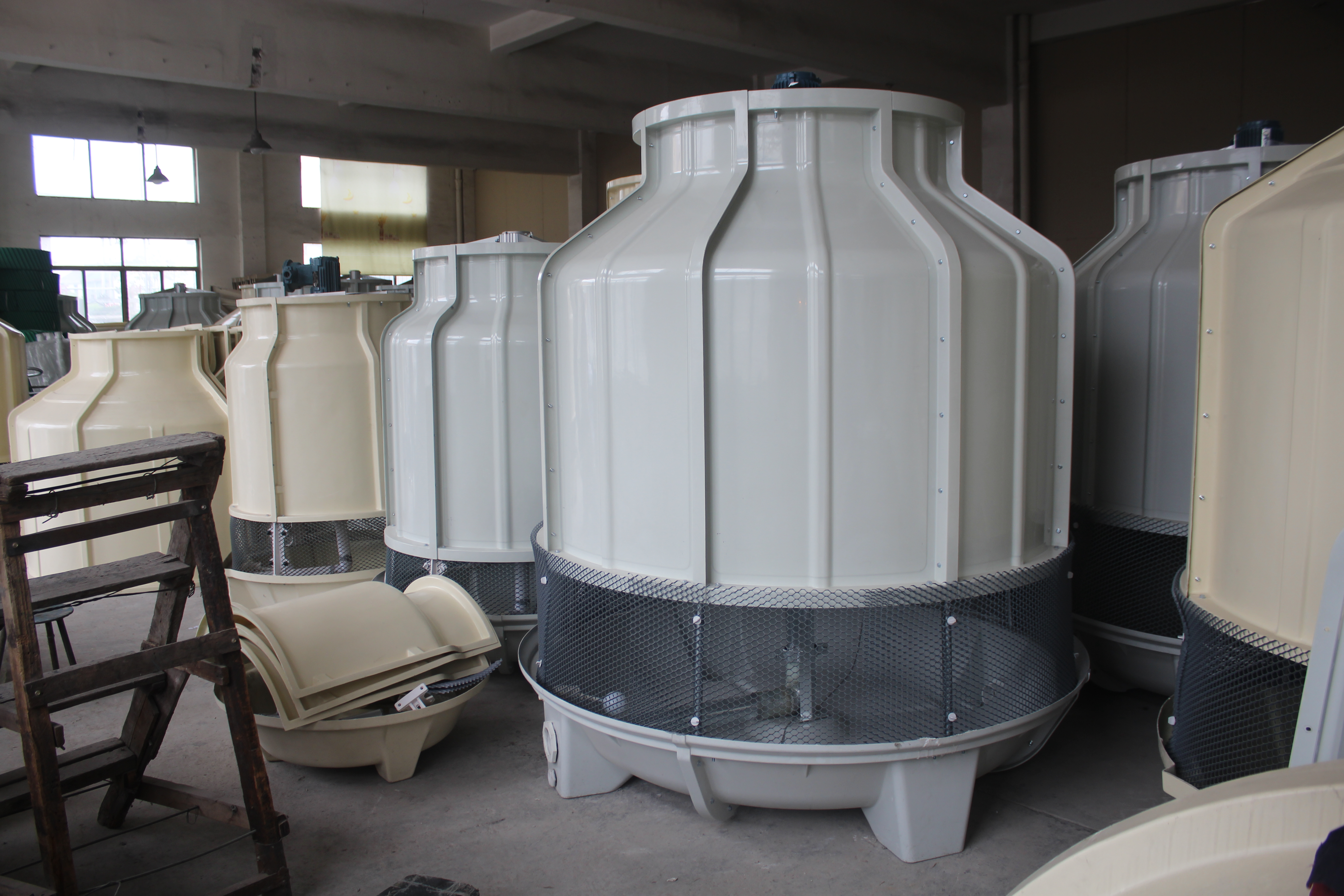 Warehouse view 2 ng FRP round cooling tower