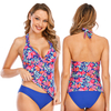 Fraen Ruffles Detail Dr&auml;ieck Tankini Set
