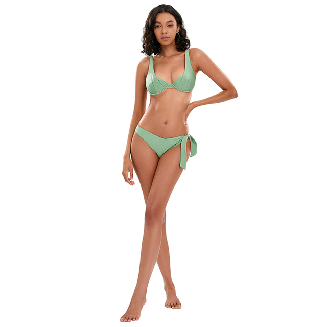 Baju Renang Bikini Berpotongan Tinggi Underwire
