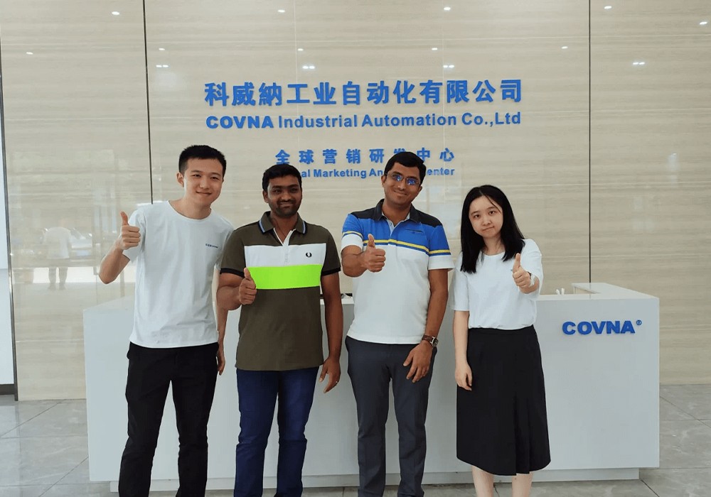 Pelanggan India Melawat COVNA untuk Memuktamadkan Pesanan Injap Bola Bermotor Mini