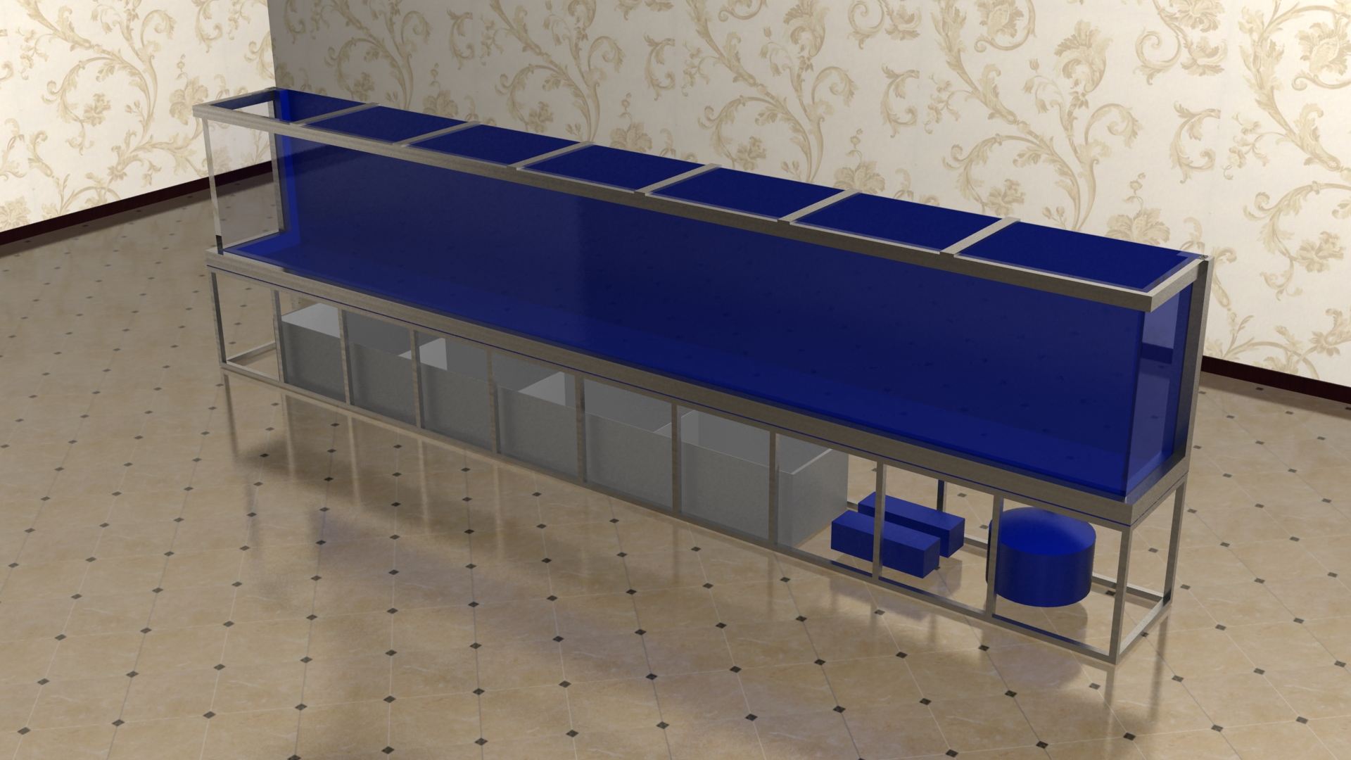 Akrilni akvarij za ribice - LEYU