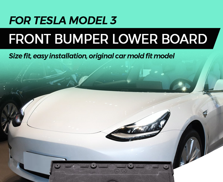 Przednia osłona przeciwbryzgowa pod wykładziną nadwozia Tesla Model 3