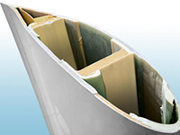 Structurelle noyau en mousse pvc dans les pales d'&eacute;oliennes