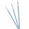 3pcs Short Blue Handle Bristle Brush Set Acrylic Paint Brush
