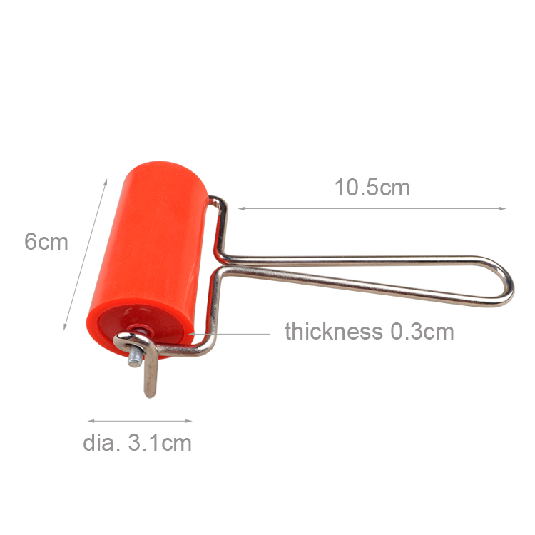 Steel Handle Red Silicon Roller 60mm 90mm 120mm
