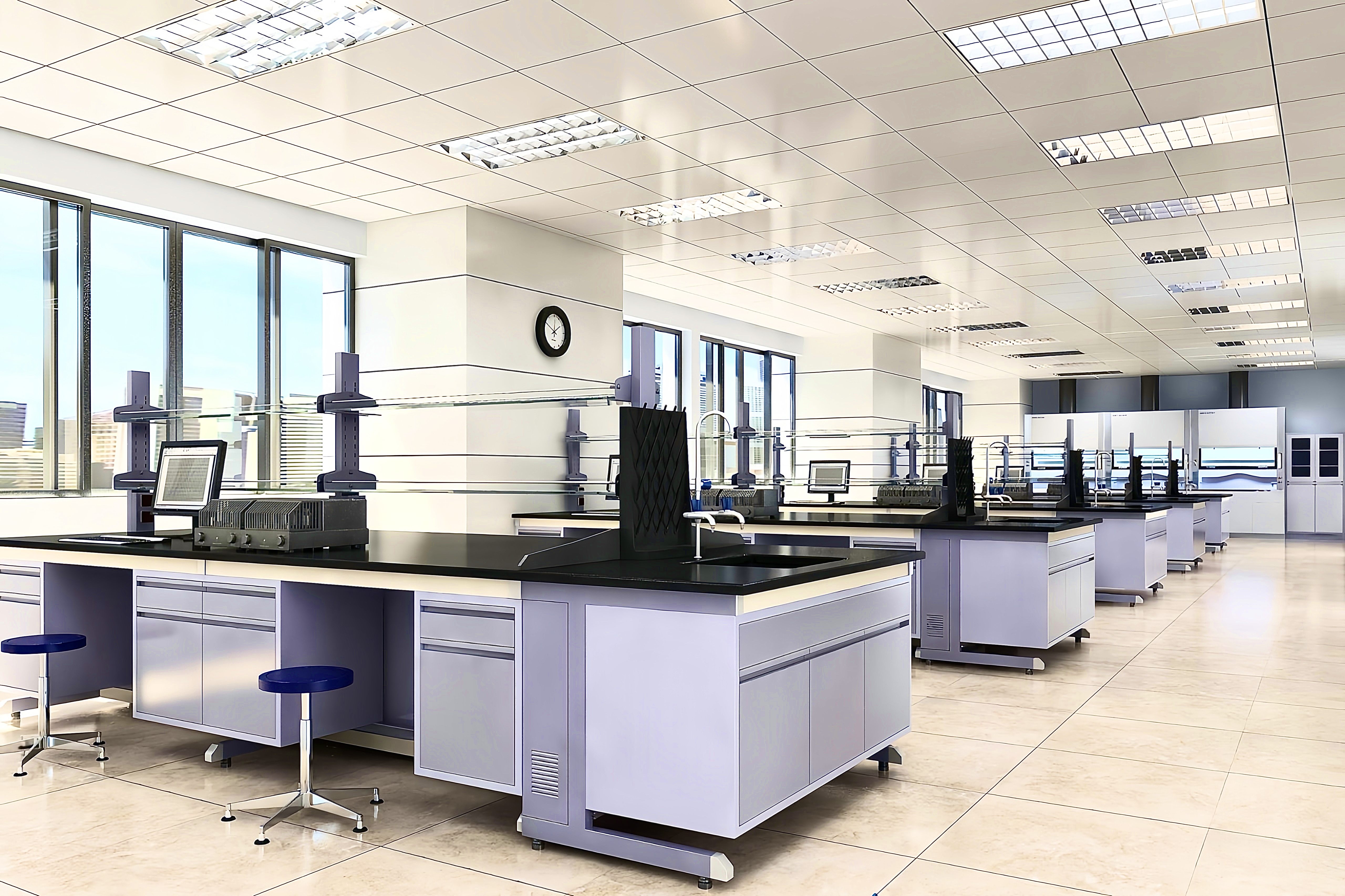 Panels mit chemisch resistenten kompakten Laminat mit probanden