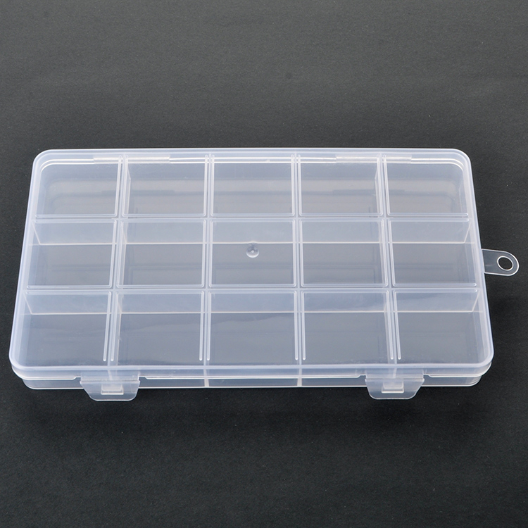 15 Grids Plastic Organizer Box 17.3x9.8x2.3cm