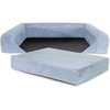 Hard-wearing Waterproof Anti-slip Faux Suede Memory Foam Dog Bed with Zipper