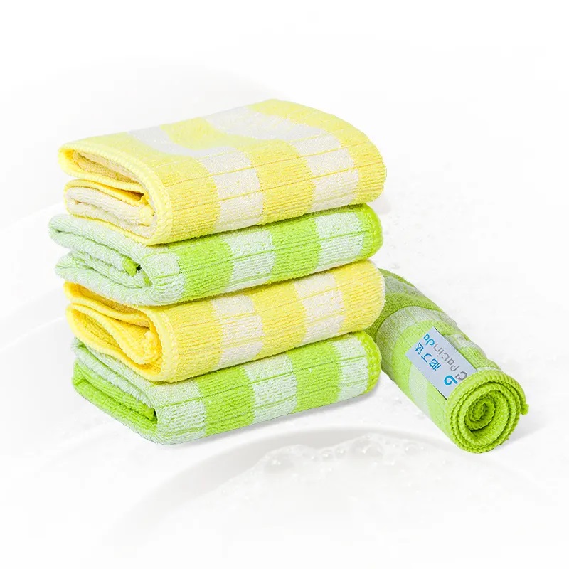 Serviettes de nettoyage de cuisine en microfibre personnalisé en gros
