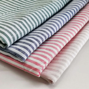 yarn dyed pure linen fabric