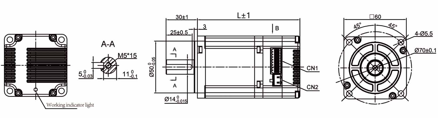 Nema 24 Integrated Bldc Servo Motor