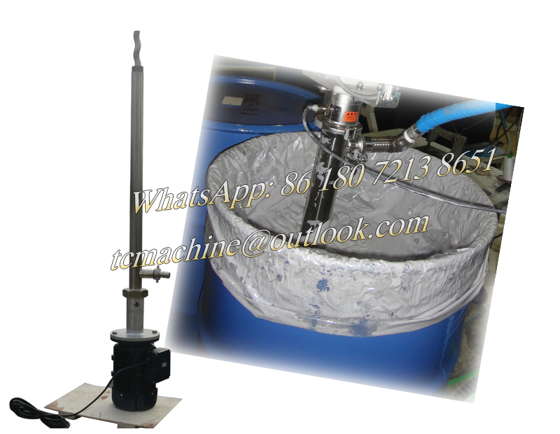Portable barrel pump for high viscosity liquid (25,000cps) 60lpm