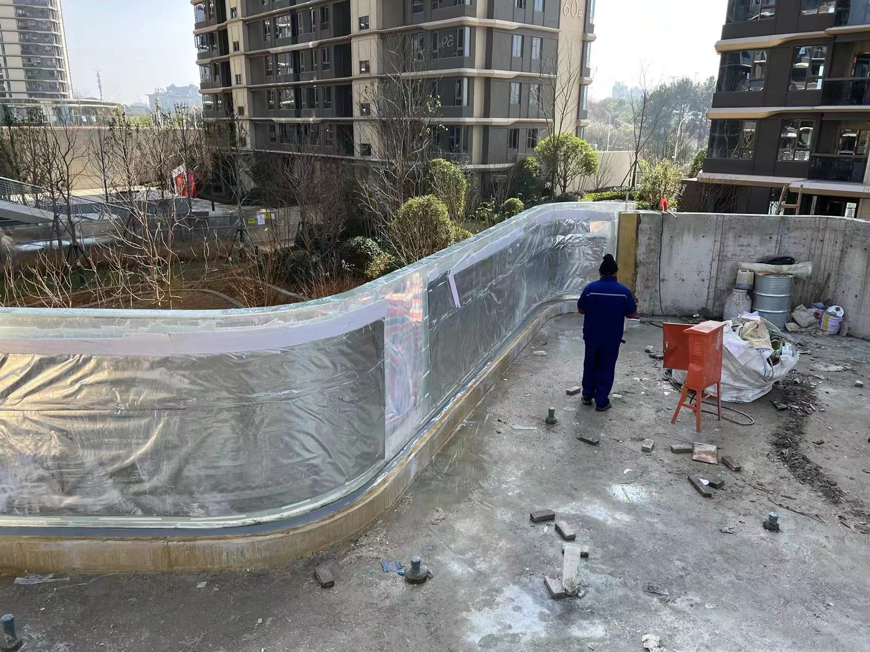 Akrilni bazen - LEYU montaža