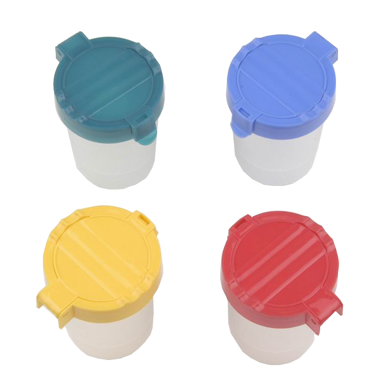 Flip Cap Plastic Cup Brush Washer Paint Cup Painting Cup Dia. 8cm x Height 9cm 