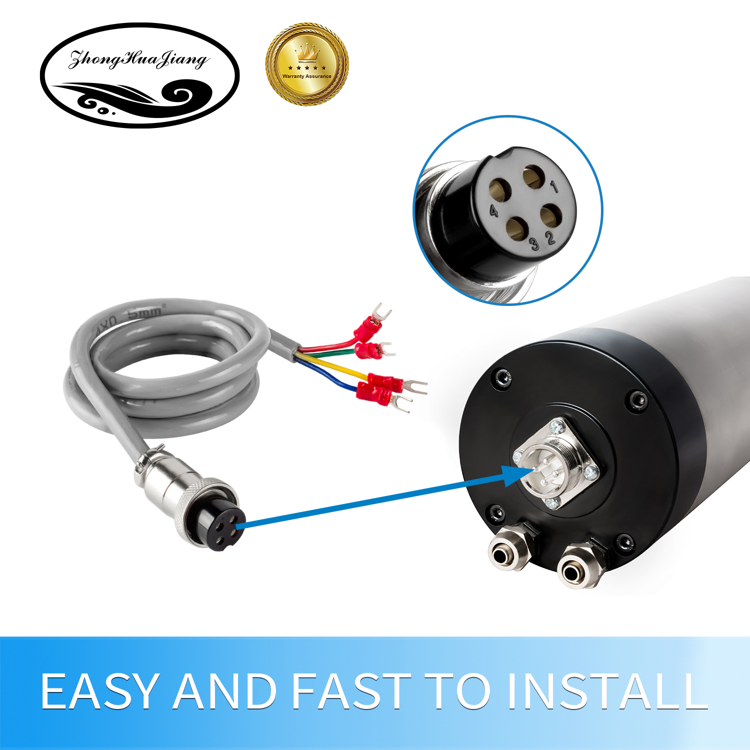 Spindle enfriado por agua del huso CNC