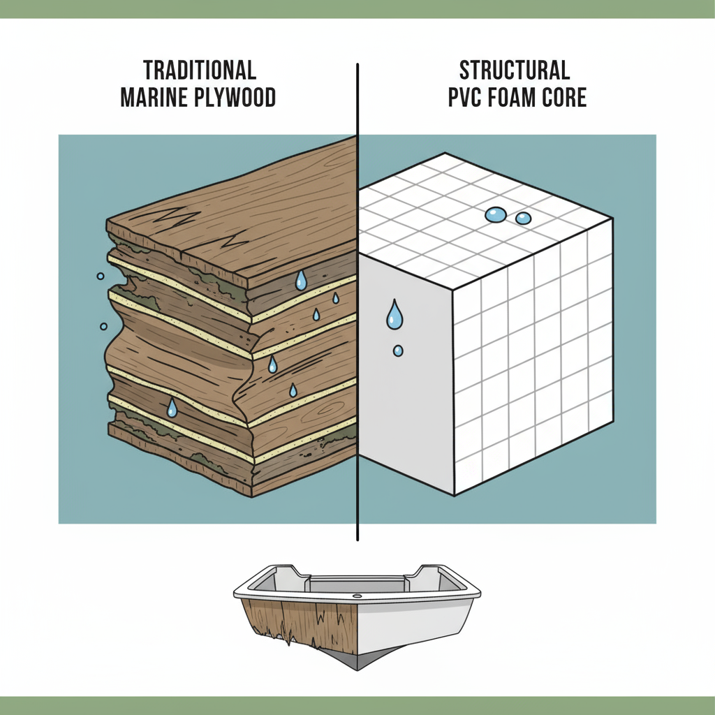 海洋用合板 vs 構造用pvcフォームコア