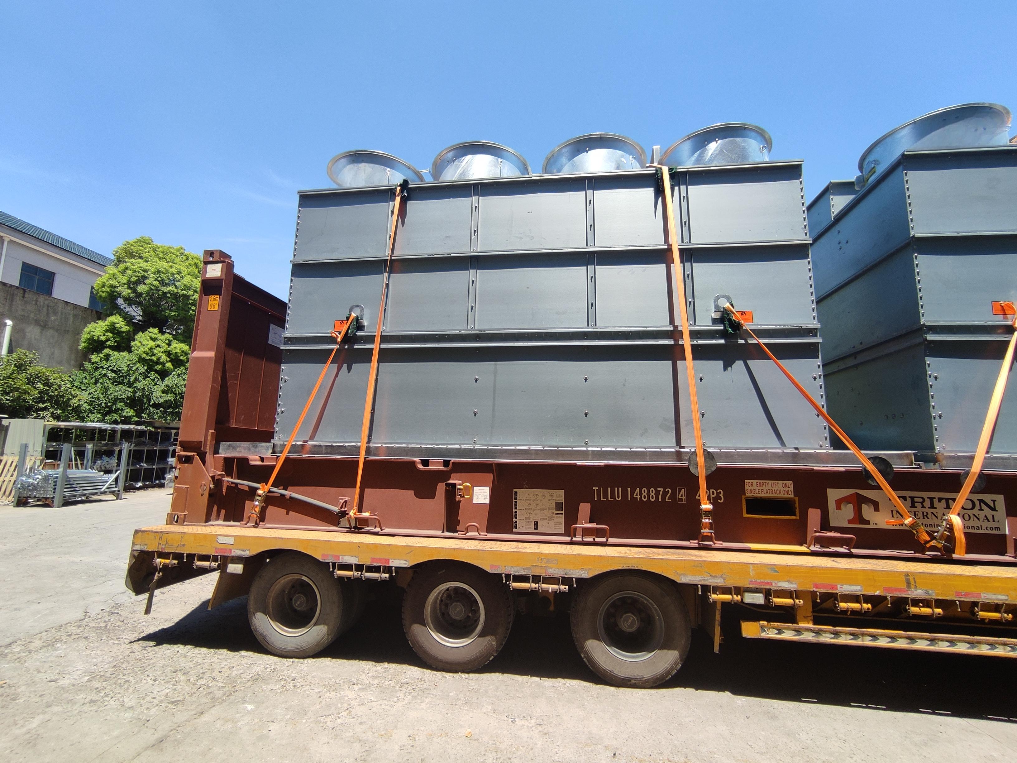 Rangka logam dan panel untuk menara penyejukan modular semua keluli