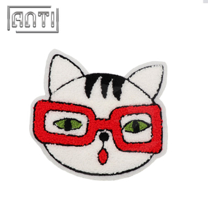 Animal Cat Embroidered Patches Towel Embroidery Patch for Coats Chenille Patches 