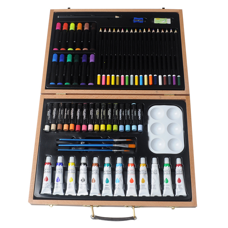 65pcs Wooden Box Painting Set
