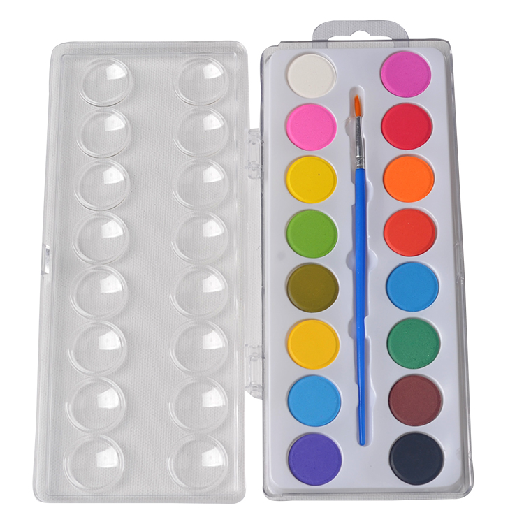 16pcs Solid Watercolour And 1pc Brush Set Dia. 2.3cm