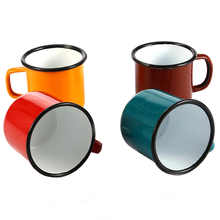 New Enamelware Mug for Picnic Camping Durable Enamel Coffee Milk Cups 