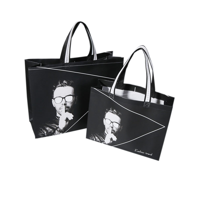 black foldable shopping bag