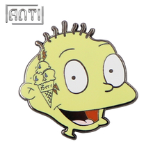 Cartoon Badge Simpsons Lapel Pin Black Nickle Pins for Kids