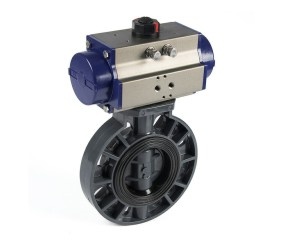 Válvula de mariposa plástica de plástico Flowx -Pneumatic