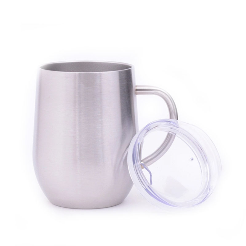 6oz 9oz 12oz wholesale customized egg shaped Stainless Steel Beer Wine Coffee tumbler with lid