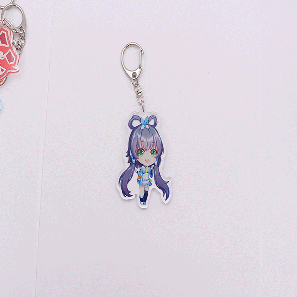 Personalized Acrylic Custom Keychain Girl Keychain with Ring