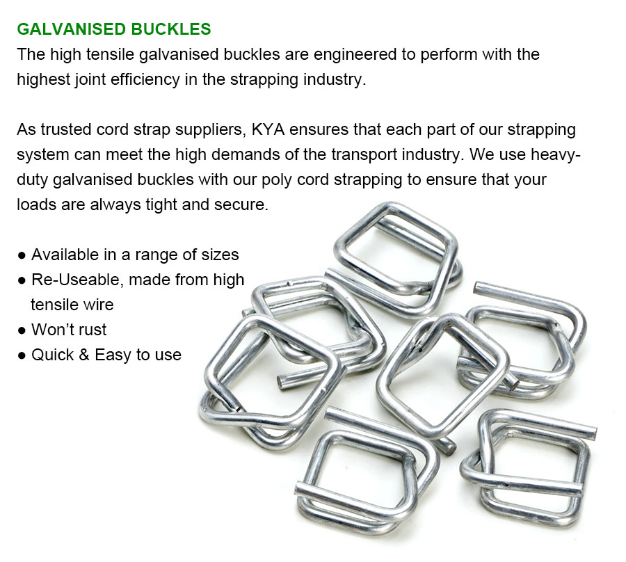 Galvanoitu metallisolki 32mm logistiikkapakkauksessa