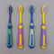 Brosse à dents pour enfants avec des points sur la poignée