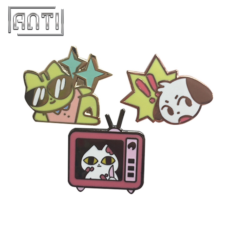 Custom Cartoon Animal Lapel Pins Enamel Pins Cute Dog Badge for Kids