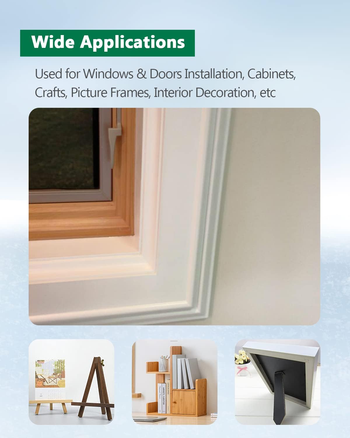 असबाब में 23 गेज पिन कीलें