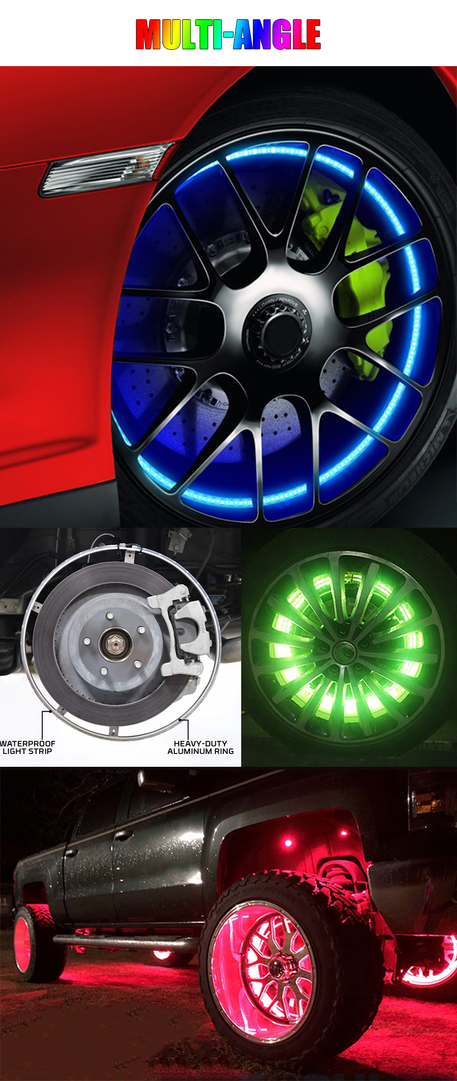 RGB Led Wheel Ring Lights for Truck JGWR1 application